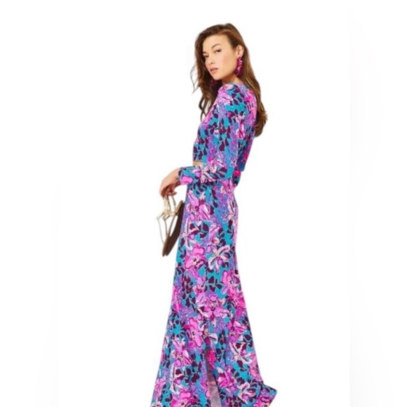 Lilly Pulitzer Dresses & Skirts - Set of 2, Lilly Pulitzer Nissi Floral Maxi Skirt & Long Sleeve Shirt, EUC